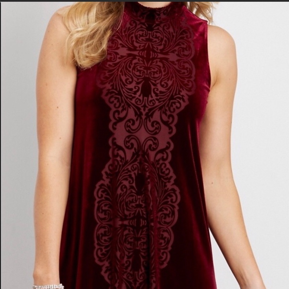 Maurices Red Velvet Dress